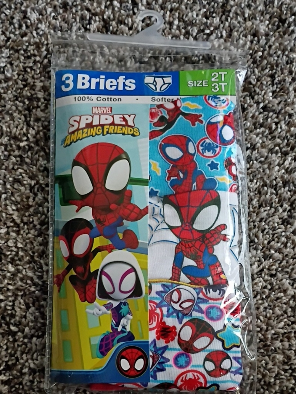 Marvel Spidey Amazing Friends Blue & Red Kids Briefs - 3 Pack